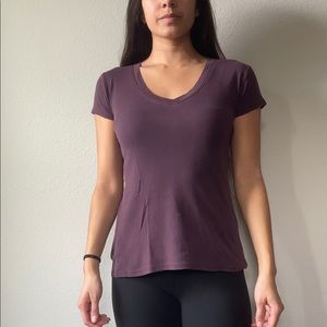 Purple v neck t shirt
